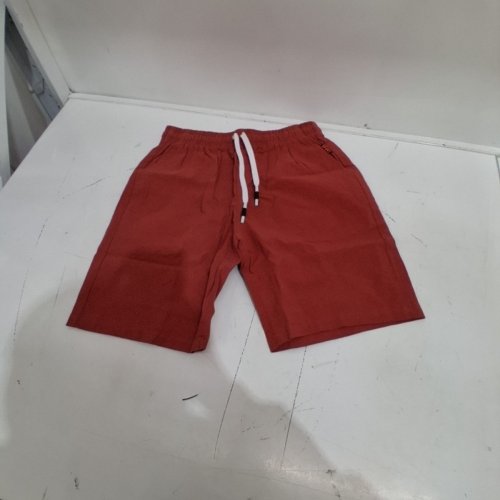 BOYS' DRAWSTRING SHORTS - LARGE/14 - RUST RED image 2