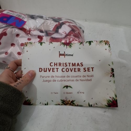 3PC HITIME POLYESTER PRINTED CHRISTMAS DUVET COVER SET - KING image 2