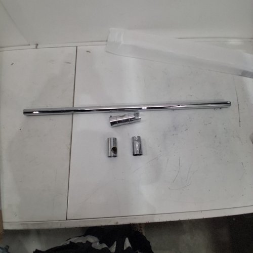 OFFO ADJUSTABLE WALL MOUNT SHOWER SLIDE BAR - 33"- CHROME/SILVER image 2