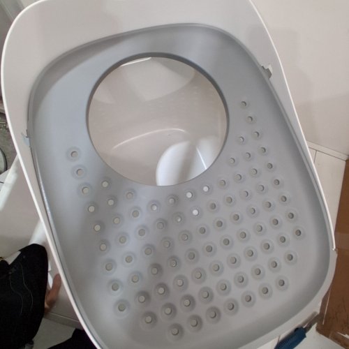 CATIT PIXI LITTER BOX WITH TOP OPENING - 16" X 20.5" X 19" - WHITE/GREY image 3