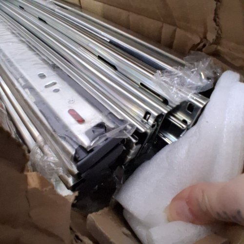 10PC HEAVY DUTY, FULL EXTENSION, SIDE MOUNTED NOISELESS SOFT-CLOSE DRAWER SLIDES - 20" - 100LB CAPACITY - SILVER (MODEL: 4605S2.500-10) image 7