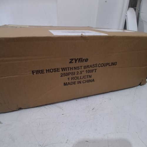 ZYFIRE SINGLE JACKET TPU FIRE HOSE WITH NST BRASS COUPLING - 2.5" X 100FT, 250 PSI (MODEL: 17-65) image 3