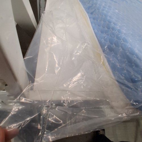 PARELER BEAR 2-STAGE DUAL SIDED WATERPROOF MATTRESS - 52" X 27.5" X 5" - WHITE/BLUE image 3