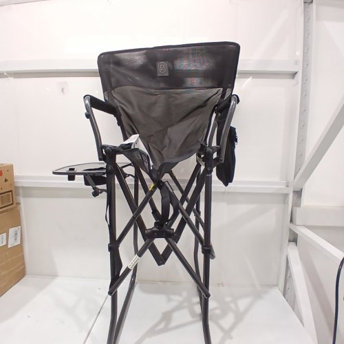 PORTABLE DIRECTORS' CAMP CHAIR WITH SIDE TABLE - 3550LBS CAPACITY - BLACK image 3