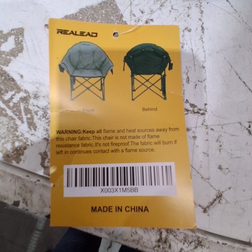 RELEAD FOLDING CAMPING CHAIR - 350LBS MAX CAP - GREY image 2