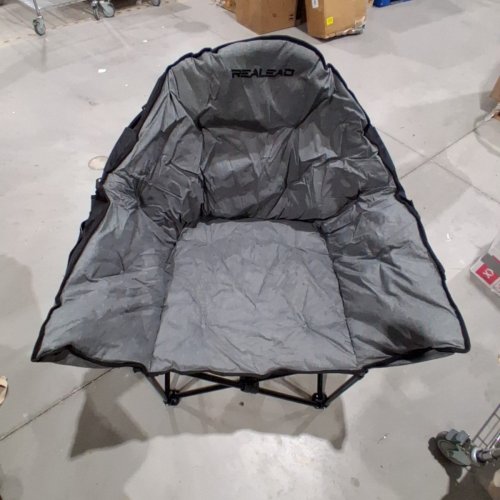 RELEAD FOLDING CAMPING CHAIR - 350LBS MAX CAP - GREY image 3