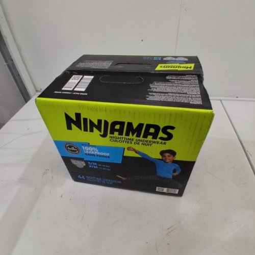 44PK BOY'S NINJAMAS LEAKPROOF DISPOSABLE NIGHTTIME UNDERWEAR - SMALL/MEDIUM (38-70LBS) image 2