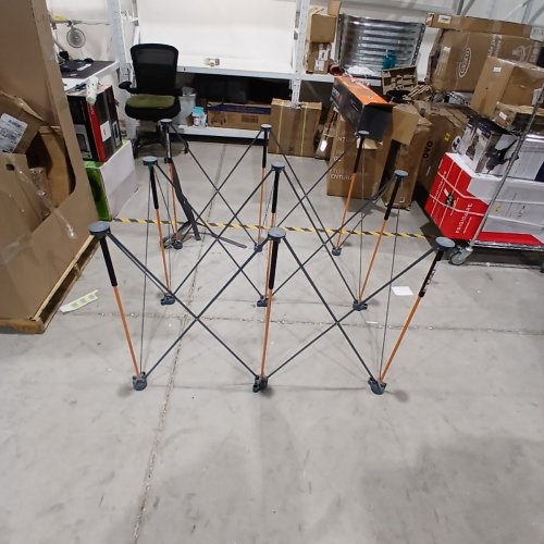 BORA CENTIPEDE PORTABLE FOLDING WORKSTAND WORKBENCG WITH CARRYING STRAP - 4FT X 4FT - 36" TALL - BLACK/ORANGE (MODEL: CT9) image 10