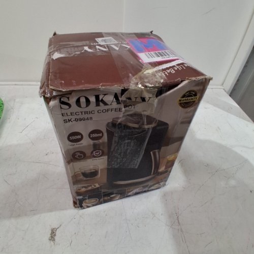 SOKANY ELECTRIC COFFEE POT - 550W - 250 ML - BLACK/BROWN (MODEL: SK-09048) image 7