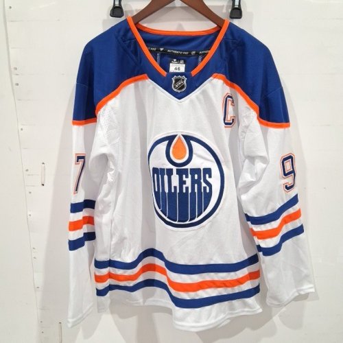 NHL FANATICS CONNOR MCDAVID #97 HOCKEY JERSEY - 46 - WHITE/BLUE/ORANGE image 2