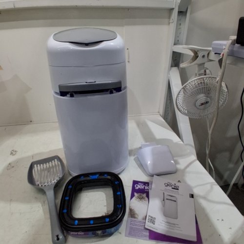 LITTER GENIE PAIL STYLE CAT LITTER WASTE DISPOSAL SYSTEM - WHITE/GREY (MODEL: 00666594210890) image 2