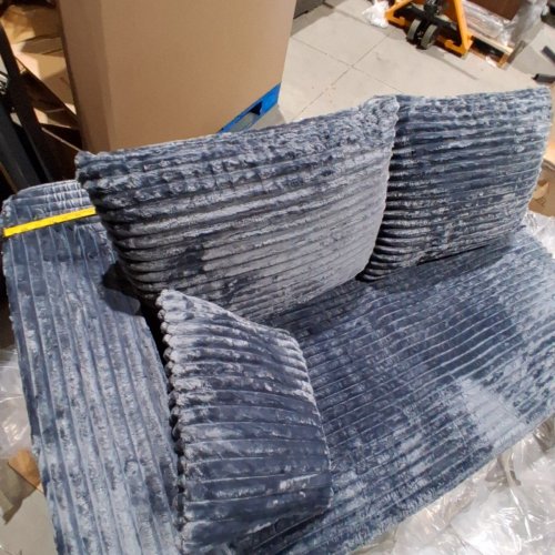 CORDUROY LEGLESS FLOOR HUGGING ARMLESS ACCENT CHAIR - 60" X 36" - GREY image 3