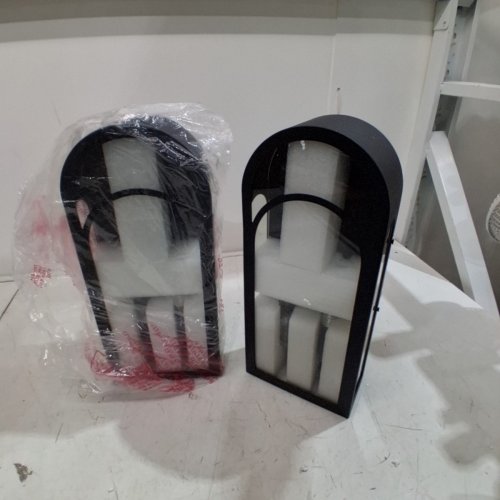 2PK PORCH WALL LIGHT 7" - 110-120V - MATTE BLACK (MODEL: FTL-OWL-004) image 2