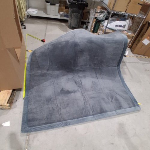 HULOOSLEEP WIDE-EDGE BABY PLAY MAT - 59" X 71" - DARK GREY image 3