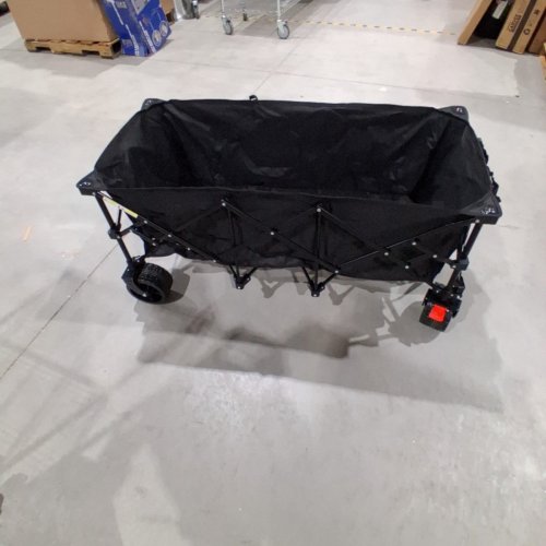 ORIGINSURE HEAVY DUTY FOLDING COLLAPSIBLE WAGON CART WITH BIG ALL-TERRAIN WHEELS - 560LBS CAP - 48" - BLACK (MODEL: OS5004-FW300BLA) image 3