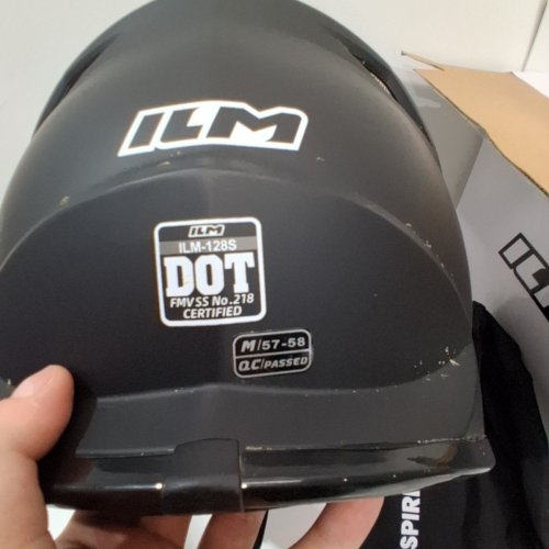 ILM MOTOCROSS FULL FACE DIRT BIKE HELMET - MEDIUM - BLACK - (MODEL: ILM-128S) image 5