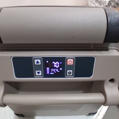 EUHOMY PORTABLE ELECTRIC CAR REFRIGERATOR, APP CONTROL, 12V / -4℉~68℉ WITH 12/24V DC & 110-240V AC - 35L - 27.5" X 15.0" X 13.6" - BLACK/GREY (MODEL: CF-35) image 2