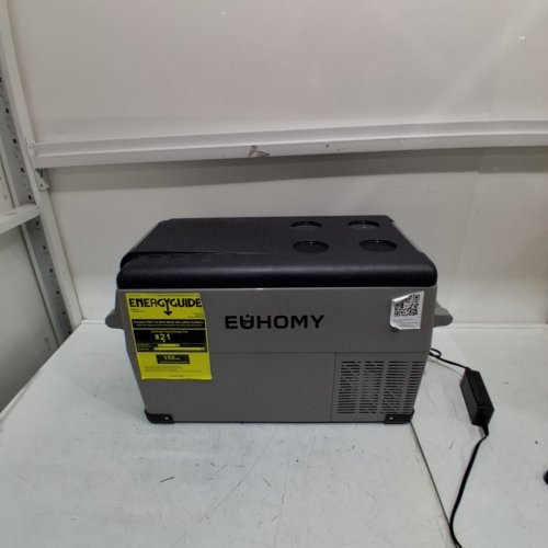 EUHOMY PORTABLE ELECTRIC CAR REFRIGERATOR, APP CONTROL, 12V / -4℉~68℉ WITH 12/24V DC & 110-240V AC - 35L - 27.5" X 15.0" X 13.6" - BLACK/GREY (MODEL: CF-35) image 3