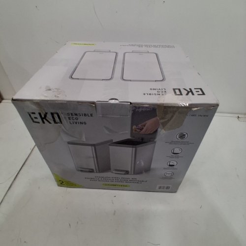 2PK EKO SOFT CLOSE STEP-ON PEDAL BIN - 6.7 LITRES - SILVER/STAINLESS STEEL (MODEL :1941814 ) image 5