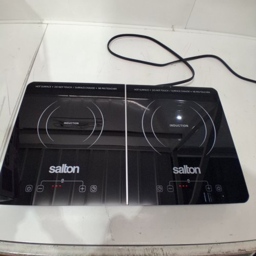 SALTON PORTABLE DOUBLE-INDUCTION COOL TOUCH DIGITAL COOKTOP - BLACK (MODEL: ID1487/1145515) image 2