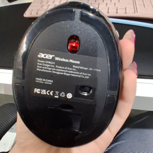 ACER WIRELESS ERGONOMIC COMPUTER MOUSE - BLACK (MODEL: OMR241) image 2