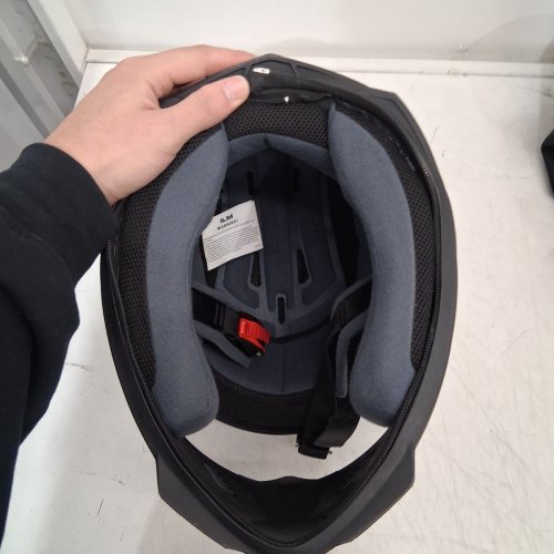ILM FULL-FACED MOTORCYCLE HELMET WITH REMOVABLE NECK SCARF AND TINTED VISOR - MEDIUM - MATTE BLACK (MODEL: ILM-313) image 8