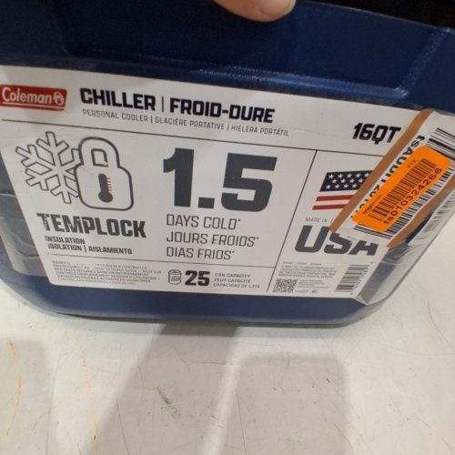 COLEMAN CHILLER PORTABLE COOLER - 16QT (HOLDS 25 CANS) - DARK BLUE image 5