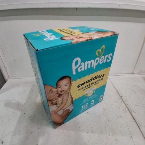 132PK PAMPERS SWADDLERS DIAPERS - SIZE 3 (13-26LB) image 2