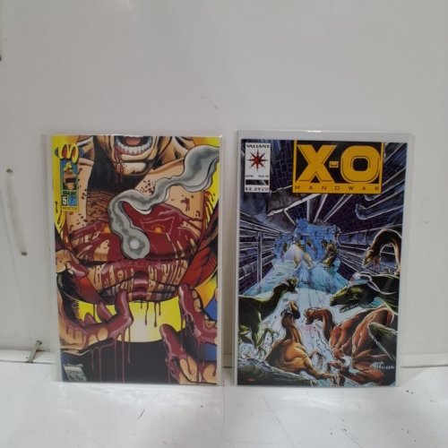 4 ASSORTED COMIC BOOKS - DEATHSTROKE THE TERMINATOR #6, ETERNAL WARRIOR YEARBOOK #1, PROTECTORS #5, X-O MANOWAR #15 - VAARIOUS AUTHORS image 3