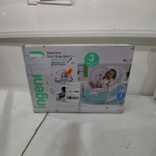 INGENUITY KEEP COZY 3-IN-1 GROW WITH ME VIBRATING BABY BOUNCER SEAT & ROCKER - 6-40LBS - PINK/GREY (MODEL: 12909) image 5