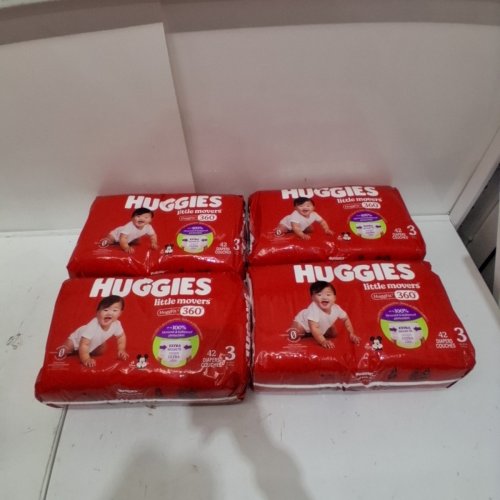 168PK HUGGIES LITTLE MOVERS DIAPERS HUGGFIT WITH 360° WAISTBAND - SIZE 3 image 2
