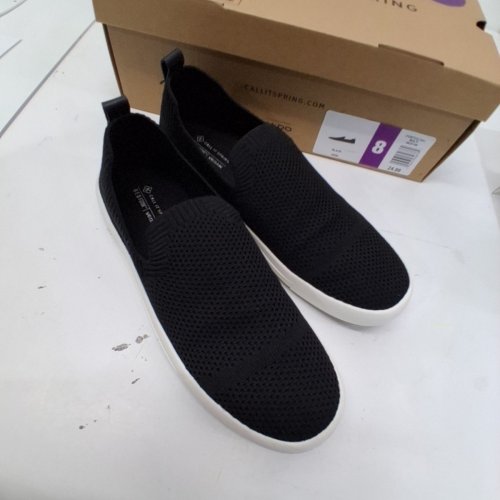 WOMEN'S CALL IT SPRING KNIT SLIP ON SHOES - SIZE 8 - BLACK (STYLE: 6622108) image 2