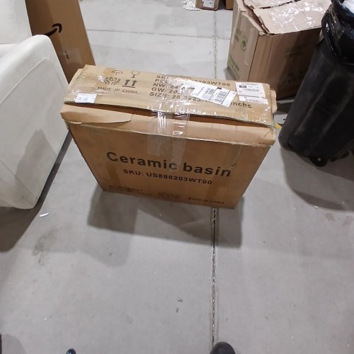 RECTANGULAR CERAMIC BASIN SINK - 24" X 18.5" - WHITE - (MODEL: US888203WT00) image 5