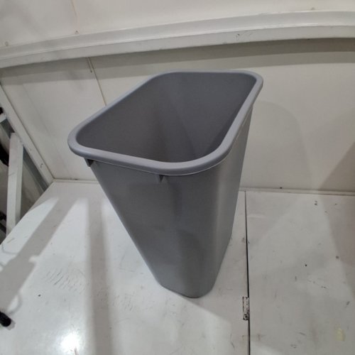 RUBBERMAID COMMERCIAL DESKSIDE PLASTIC WASTEBASKET/GARBAGE - 10 GAL - GREY (MODEL: 2957) image 2