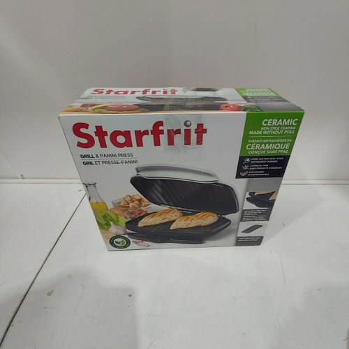 STARFRIT STARFRIT GRILL AND PANINI PRESS WITH CERAMIC COATING - WHITE (MODEL: 024506) image 2