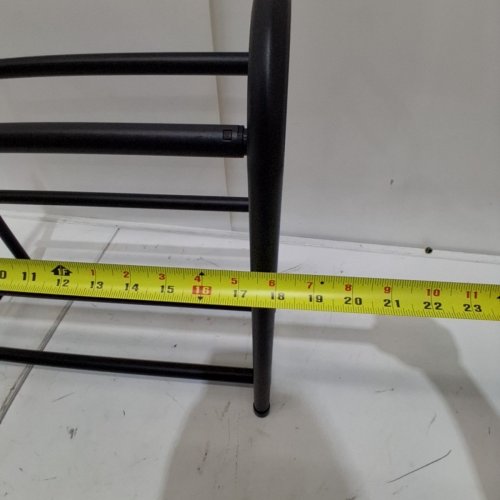 3-TIER HEAVY DUTY METAL EXPANDABLE SHOE RACK - 18"- 47" - BLACK image 3