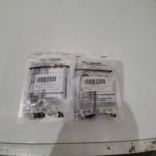 2PK FAST CHARGER USB TO USB TYPE C WITH BLOCK - 3FT - WHITE image 2