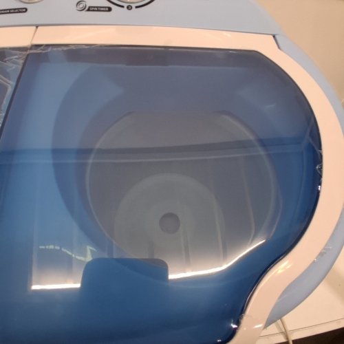 PYLE PURE CLEAN MINI TOP LOAD PORTABLE WASHER & SPIN DRYER - 7.7LBS CAPACITY / 110V - WHITE/BLUE (MODEL: PUCWM22) image 2