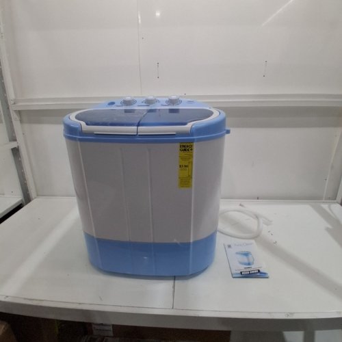 PYLE PURE CLEAN MINI TOP LOAD PORTABLE WASHER & SPIN DRYER - 7.7LBS CAPACITY / 110V - WHITE/BLUE (MODEL: PUCWM22) image 3