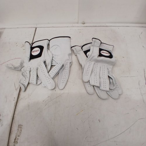 4PK KIRKLAND SIGNATURE PREMIUM CABRETTA LEATHER GOLF GLOVES - RIGHT HAND - MEDIUM - WHITE (MODEL: 1819560) image 2