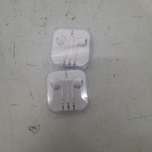 2PK APPLE WIRED HEADPHONES WITH MICROPHONE - 3.5MM - WHITE image 2