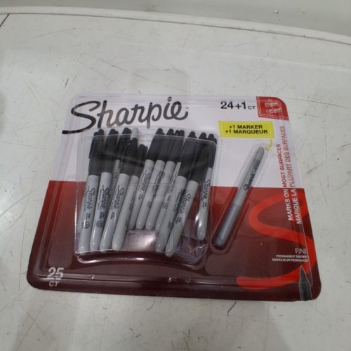 17PK SHARPIE QUICK DRY FINE POINT PERMANENT MARKERS - BLACK / GREY - (MODEL:2223626) image 4