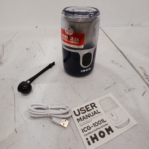 IHOM CORDLESS COFFEE GRINDER - 90W - BLUE/SILVER (MODEL: ICG-1001 L) image 4