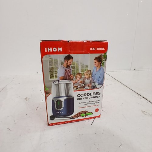 IHOM CORDLESS COFFEE GRINDER - 90W - BLUE/SILVER (MODEL: ICG-1001 L) image 5
