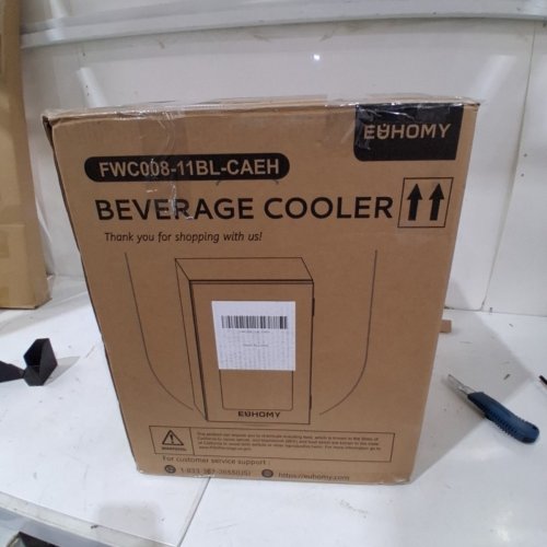 EUHOMY BEVERAGE REFRIGERATOR COOLER WITH 40°F-61°F DIGITAL TEMPERATURE CONTROL - 18L (HOLDS 25 CANS) - BLACK (MODEL: FWC008-11BL-CAEH /‎ WC-6B) image 6