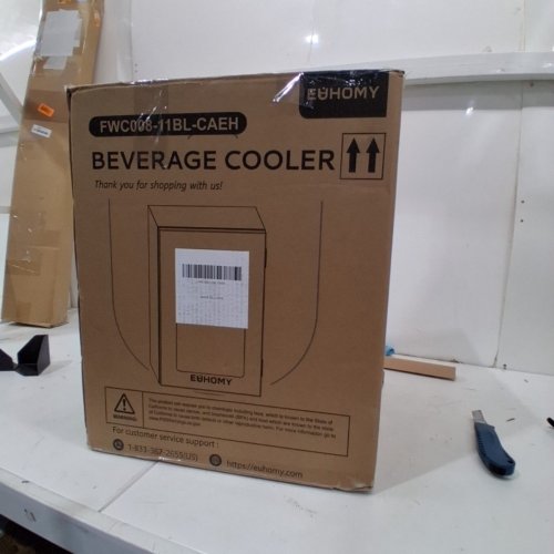 EUHOMY BEVERAGE REFRIGERATOR COOLER WITH 40°F-61°F DIGITAL TEMPERATURE CONTROL - 18L (HOLDS 25 CANS) - BLACK (MODEL: FWC008-11BL-CAEH /‎ WC-6B) image 7