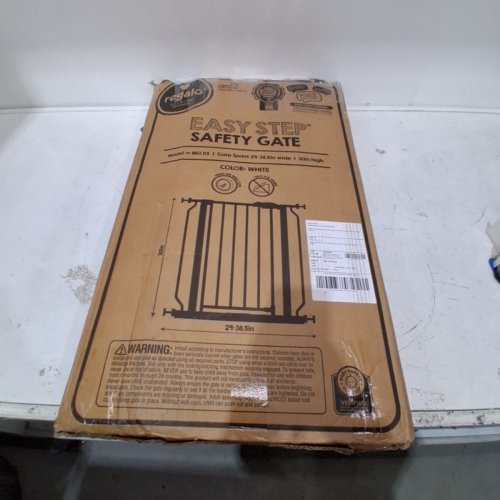 REGALO EASY-STEP METAL WALK-THROUGH SAFETY GATE - 30" x 29"-38.5" - WHITE (MODEL: 1160DS) image 3