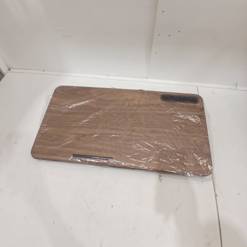 YUELAKE PORTABLE LAP DESK LAPTOP TRAY WITH TABLET SLOT - BUILT IN CUSHION, FOR 16" LAPTOPS - BROWN image 2