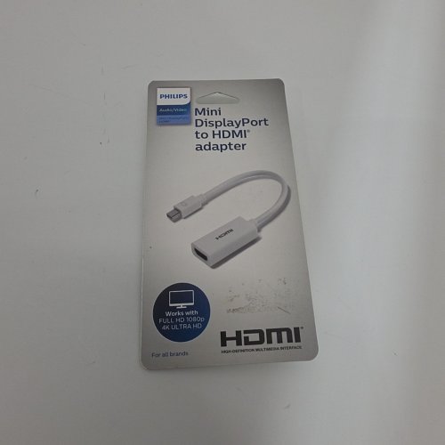 PHILIPS MINI DISPLAYPORT TO HDMI ADAPTER - UP TO 1080P FHD AND 4K UHD - WHITE (MODEL: SWV92004/27) image 2