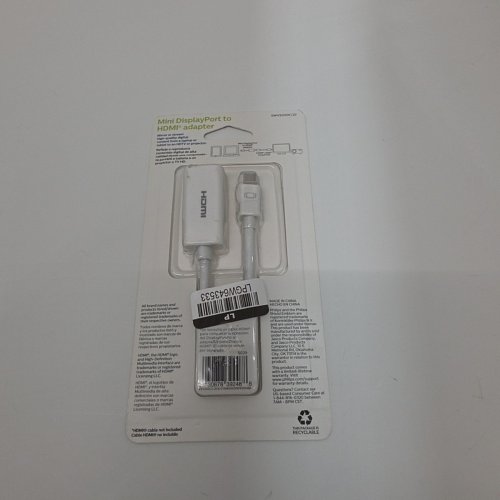 PHILIPS MINI DISPLAYPORT TO HDMI ADAPTER - UP TO 1080P FHD AND 4K UHD - WHITE (MODEL: SWV92004/27) image 3